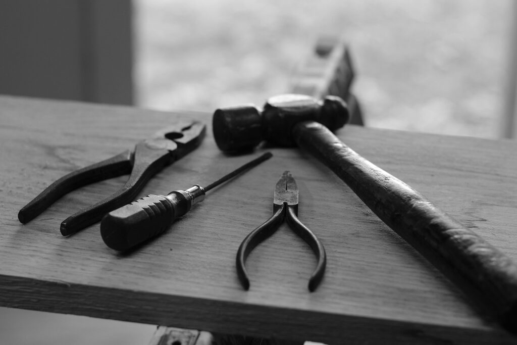 Photo by Hunter Haley four handheld tools on board